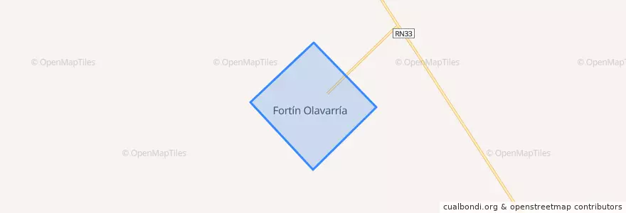 Mapa de ubicacion de Fortín Olavarría.