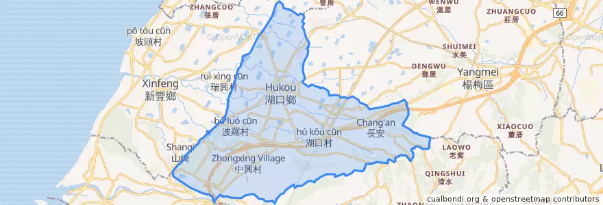 Mapa de ubicacion de 湖口鄉.