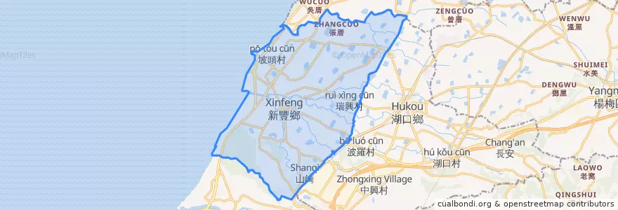 Mapa de ubicacion de 新豐鄉.