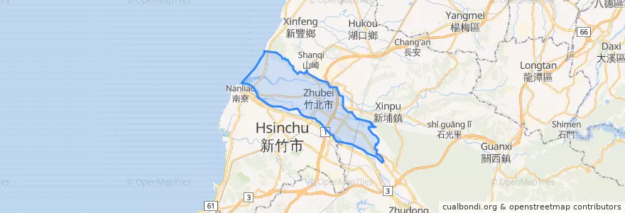 Mapa de ubicacion de 竹北市.