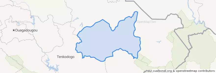 Mapa de ubicacion de Gourma.
