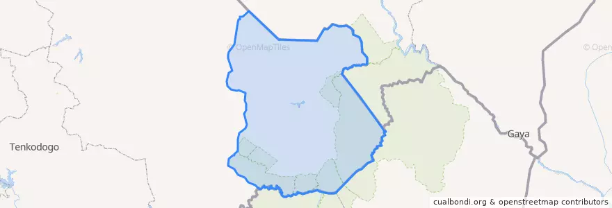 Mapa de ubicacion de Tapoa.