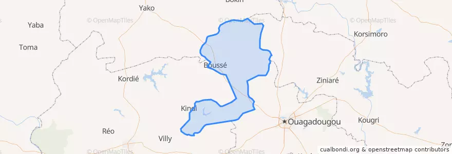 Mapa de ubicacion de Kourwéogo.