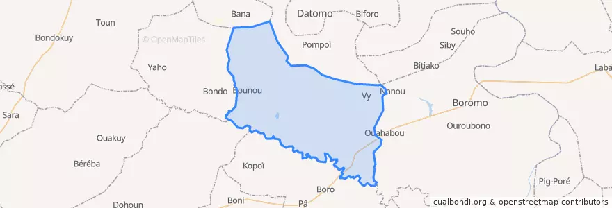 Mapa de ubicacion de Bagassi.