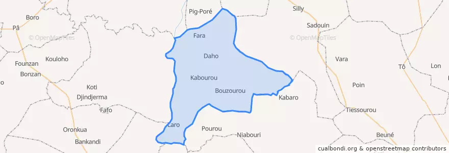 Mapa de ubicacion de Fara.