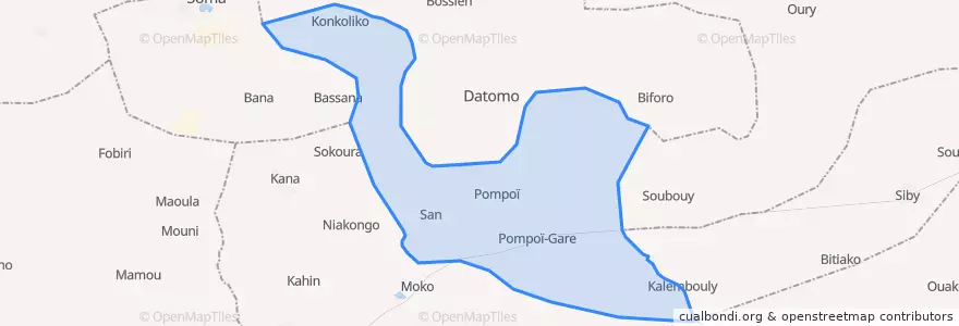 Mapa de ubicacion de Pompoï.