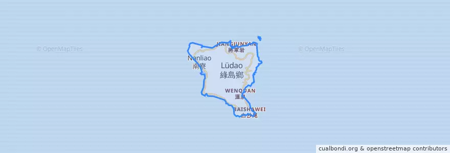 Mapa de ubicacion de 綠島鄉.