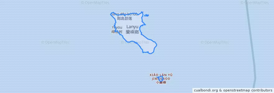 Mapa de ubicacion de 蘭嶼鄉 Ponso no Tao.