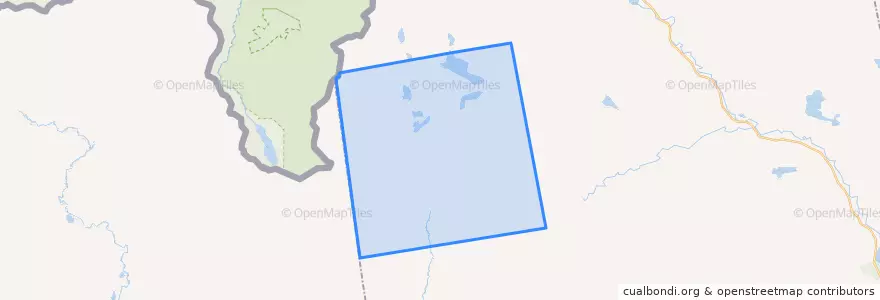 Mapa de ubicacion de Seven Ponds Township.