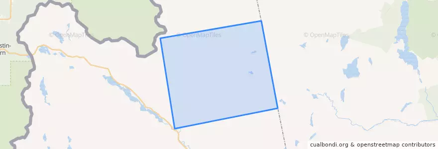 Mapa de ubicacion de Kibby Township.