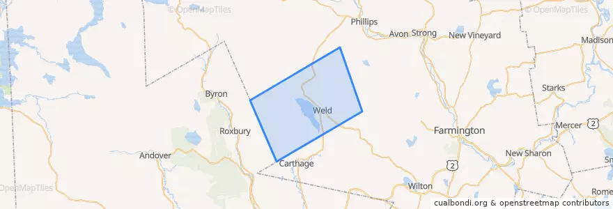 Mapa de ubicacion de Weld.