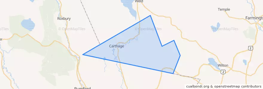 Mapa de ubicacion de Carthage.