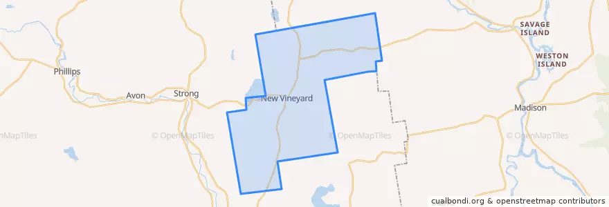 Mapa de ubicacion de New Vineyard.