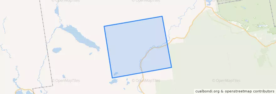 Mapa de ubicacion de Lang Township.