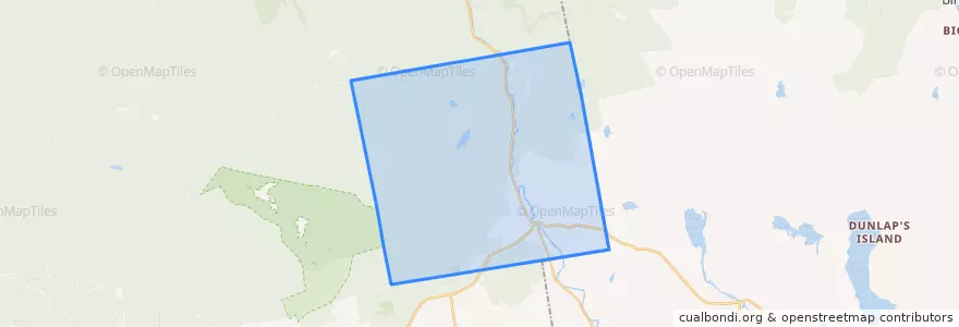 Mapa de ubicacion de Kingfield.