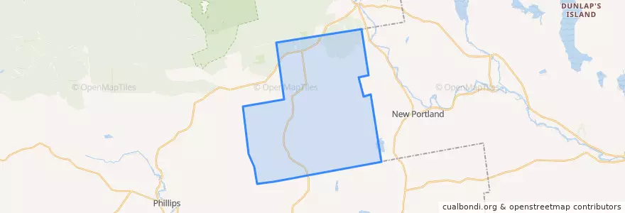 Mapa de ubicacion de Freeman Township.