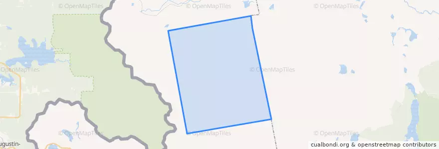 Mapa de ubicacion de Skinner Township.
