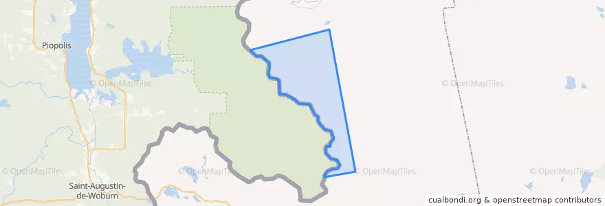 Mapa de ubicacion de Merril Strip Township.