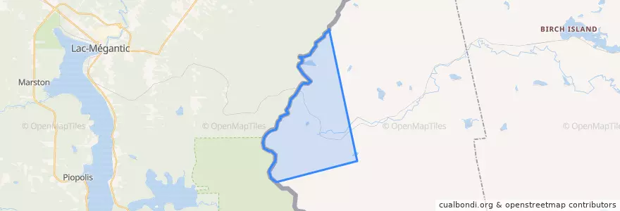 Mapa de ubicacion de Beattie Township.