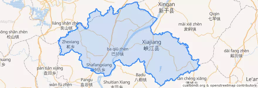 Mapa de ubicacion de 峡江县 (Xiajiang).