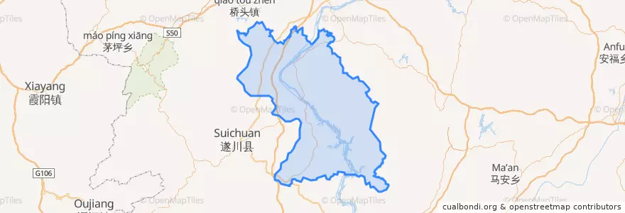 Mapa de ubicacion de 万安县 (Wan'an).