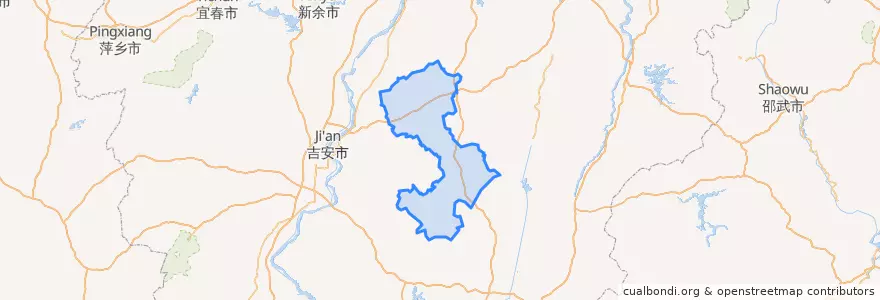 Mapa de ubicacion de 永丰县 (Yongfeng).