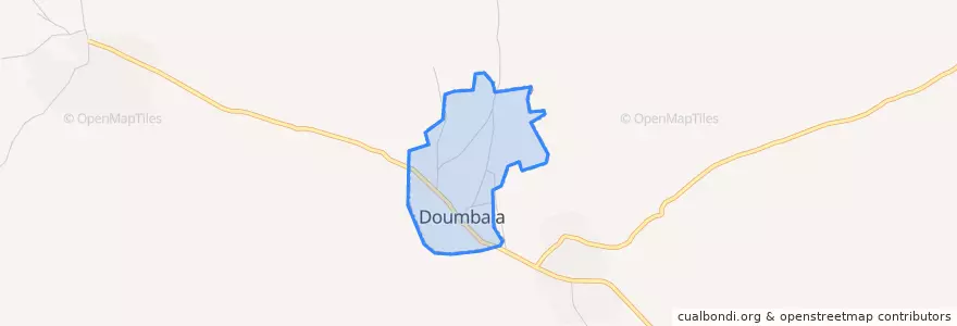 Mapa de ubicacion de Doumbala.