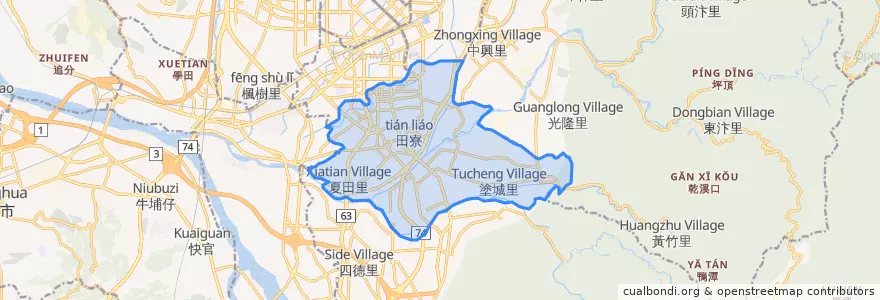 Mapa de ubicacion de Dali District.