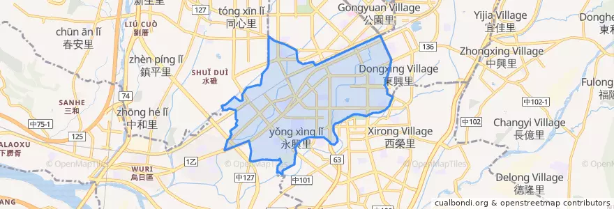 Mapa de ubicacion de 南區.