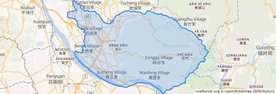 Mapa de ubicacion de Wufeng District.