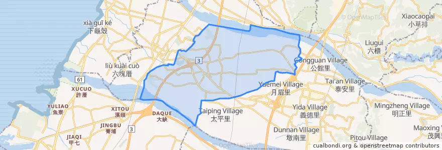 Mapa de ubicacion de 外埔區.