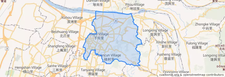 Mapa de ubicacion de Distretto di Fengyuan.