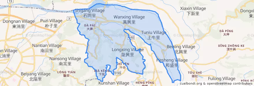 Mapa de ubicacion de Shigang District.