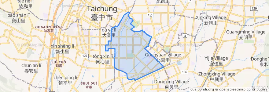 Mapa de ubicacion de 西區.