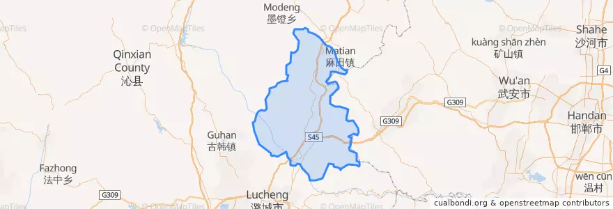 Mapa de ubicacion de Licheng County.