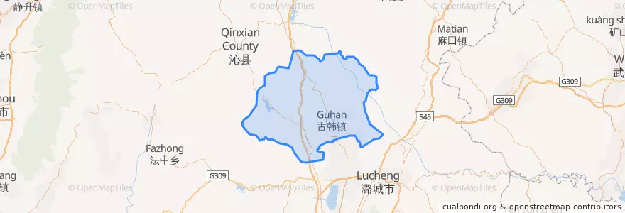 Mapa de ubicacion de 襄垣县.