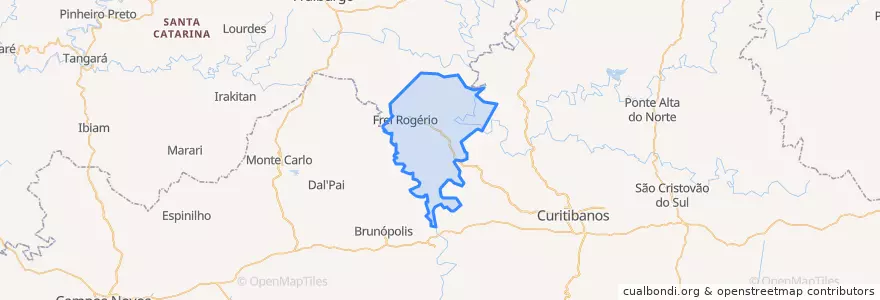 Mapa de ubicacion de Frei Rogério.