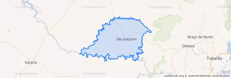 Mapa de ubicacion de São Joaquim.