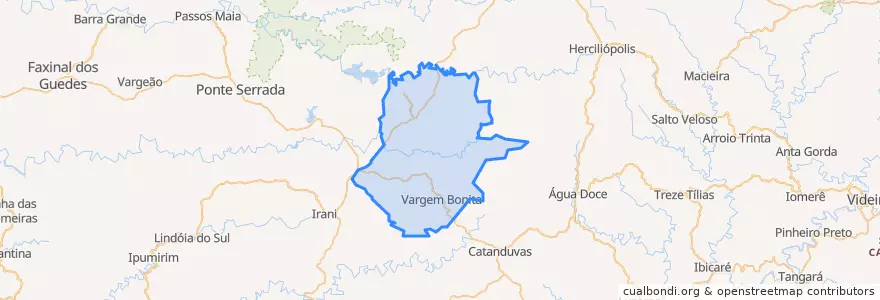 Mapa de ubicacion de Vargem Bonita.