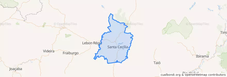 Mapa de ubicacion de Santa Cecília.