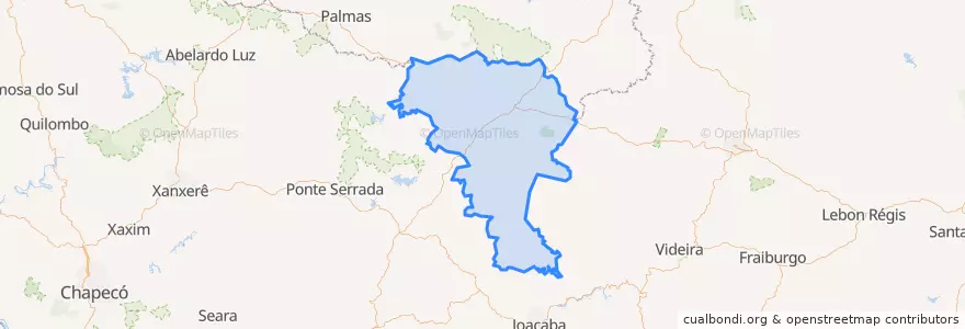 Mapa de ubicacion de Água Doce.