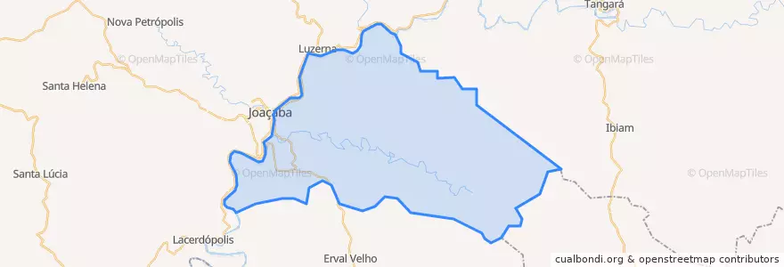 Mapa de ubicacion de Herval d'Oeste.