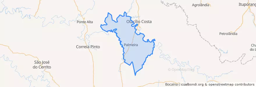 Mapa de ubicacion de Palmeira.