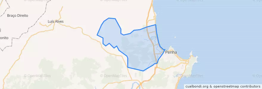 Mapa de ubicacion de Balneário Piçarras.