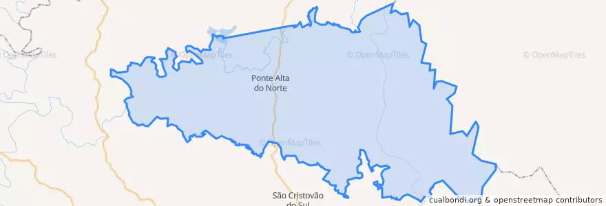 Mapa de ubicacion de Ponte Alta do Norte.