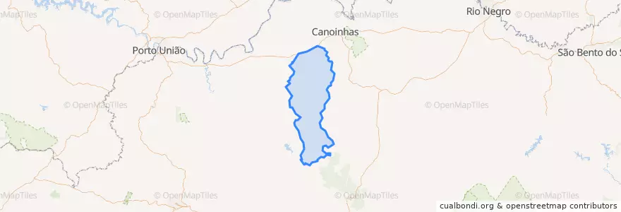 Mapa de ubicacion de Bela Vista do Toldo.
