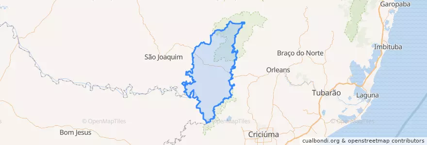 Mapa de ubicacion de Bom Jardim da Serra.