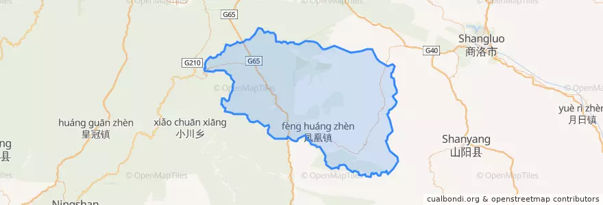 Mapa de ubicacion de 柞水县 (Zhashui).