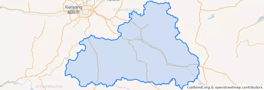 Mapa de ubicacion de 商洛市.