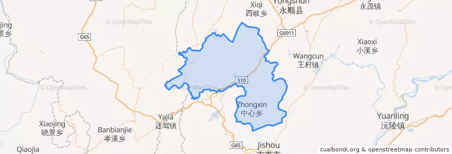 Mapa de ubicacion de 保靖县.
